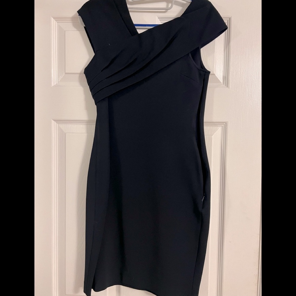 Reiss Midnight blue one shoulder mini